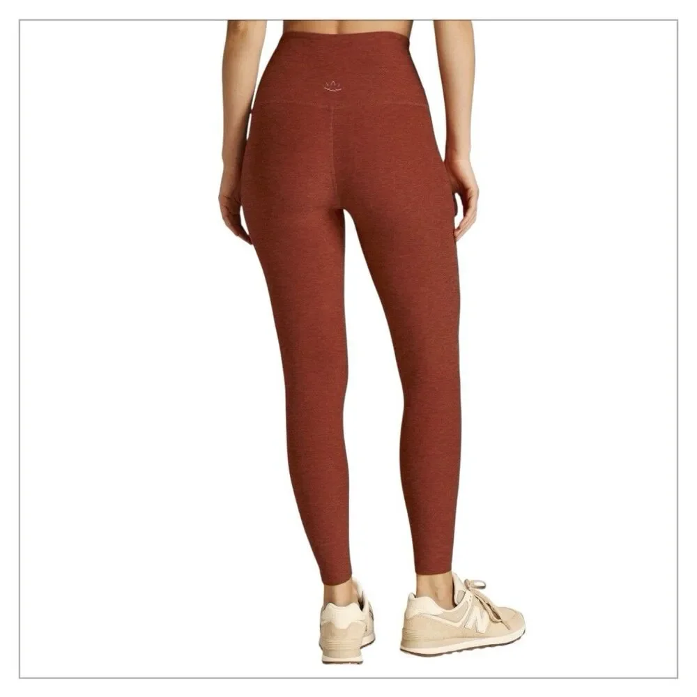 Beyond Yoga Spacedye Caught In The Midi High Waisted Leggings XS Red Sand NWOT - Picture 2 of 7
